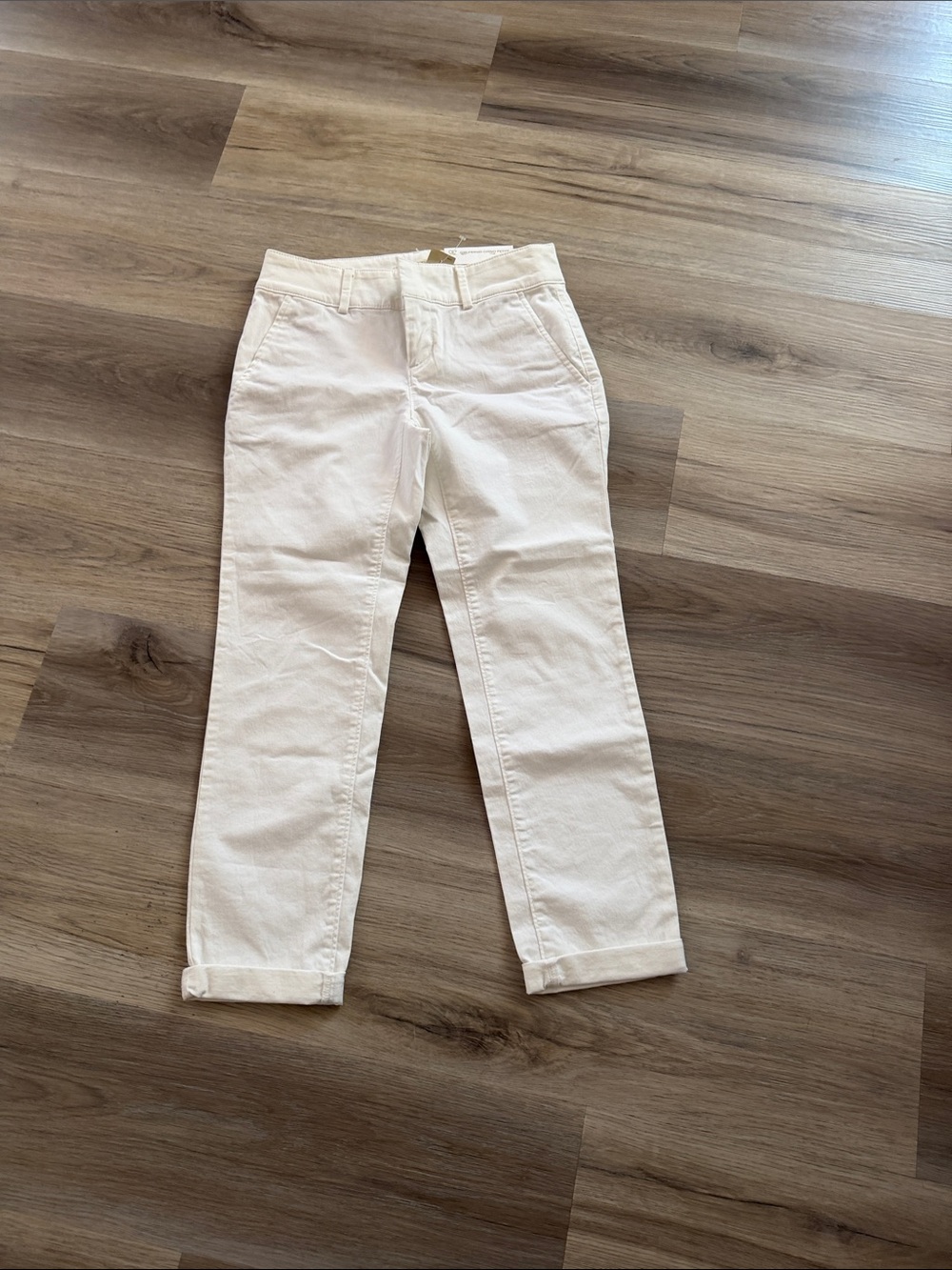 LOFT White Slim Chino Pants
